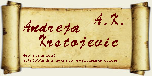 Andreja Krstojević vizit kartica